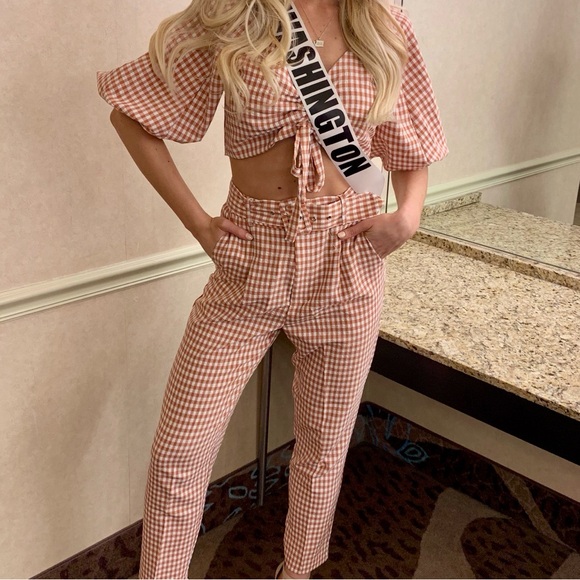 DO+BE Pants - Plaid two piece set - worn once!